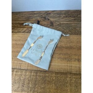 Kendra Scott Rose Gold Tone claret Geometric Dangle Earrings with‎ Gemstone